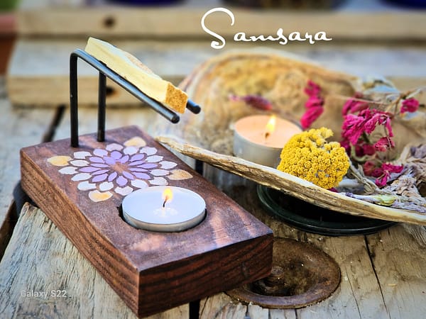 quemador de palo santo dibujo mandala